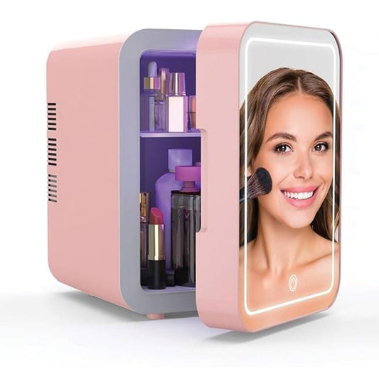 Mini Frigider cu Oglinda & LED pentru Cosmetice 23.5x14x13cm - 4L